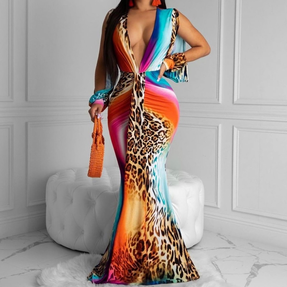 Multicolored Maxi Dress Size Medium